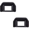 JJC Conchiglia Oculare per Fotocamere Canon EOS 77D, 800D, 760D, 750D, 700D, 650D, 600D, 550D, 500D, 450D, 400D, 350D, 300D, 200D, 100D, 1100D, 1200D, 1300D Sostituisce Canon Ef. (2 Pezzo)