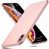 Xunlaixin Custodia iPhone XS, MUTOUREN Cover Ultra Sottile PC Protettiva Case Protezione Caso Antiurto Coperture Bumper, Oro rosa