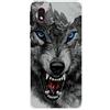 MUTOUREN Cover per Samsung Galaxy A20S Custodia in Silicone TPU Trasparenti Ultra Sottile Antigraffio Antiurto Protettivo Case con Pellicola Proteggi Schermo, Lupo 02