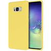 CRABOT Compatibile con Samsung Galaxy S8 Custodia Silicone Liquido Antiurto Gomma Gel Morbido Anticaduta Resistente Ai Graffi Shell del Telefono+1*(Protezione Schermo Gratuita)-Giallo