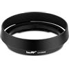 Haoge LH-ZM35 - Paraluce rotondo in metallo per obiettivi Carl Zeiss Distagon T 1.4/35 35 35 35 mm f1.4 ZM, colore: Nero