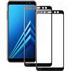 Modoca - Pellicola proteggi schermo per Samsung Galaxy A8 2018, protezione più semplice ed efficace dello schermo, copertura completa, in vetro temperato, colore: nero