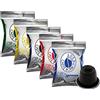 CAFFÈ BORBONE 5x50 capsule Borbone Respresso DEGUSTAZIONE 50 NERA, 50 BLU, 50 RED, 50 ORO,50 DEK compatibili Nespresso