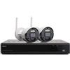 Isiwi Connect2 Kit Videosorveglianza WiFi per uso Interno/Esterno. Sistema di sicurezza NVR 8 Canali e 2 Telecamere 2MP, IP66,Visione Notturna,Funzione PIR,Notifiche push,Integrazione IoT