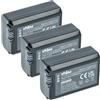 vhbw 3x batteria compatibile con Sony Alpha A6300, A6400, A7R II fotocamera digitale DSLR (950mAh, 7,2V, Li-Ion) con infochip