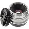 Hersmay - Obiettivo a messa a fuoco manuale MF 25 mm F/1.8 per Fujifilm FX supporto X-A1 X-A10 X-A2 X-A3 A-AT X-M1 XM2 X-T1 X-T10 X-T2 X-T20 X-Pro1 X-Pro2 X-E1 X-E2 E-E2s