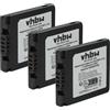 vhbw 3x batteria compatibile con Leica D-Lux fotocamera (500mAh, 3,6V, Li-Ion)
