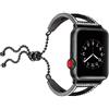 Beidifa For Apple iWatch Strap, Beidifa Watch Strap 38mm/42mm V studded Stainless Steel Metal Replacement Straps Link Bracelet Wrist Bands for Apple Watch Sport & Edition Series 4 3
