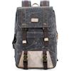Sconosciuto Zaino vintage in tela con interno indipendente per proteggere le lenti, impermeabile, per fotocamera, obiettivo, computer portatile e accessori da viaggio, Blackgrey