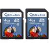 Cloudisk - Scheda di memoria flash classe 4 da 4 GB, confezione da 2