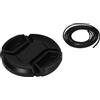vhbw copriobiettivo 49 mm compatibile con Canon EF 50 mm 1.8 STM, EF-M 15-45 mm 3.5-6.3 IS STM fotocamera - plastica nero, presa interna