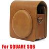 JXE - Custodia protettiva per fotocamera istantanea Fujifilm Instax Square SQ6, borsa in pelle PU vintage con tracolla regolabile, colore: Marrone