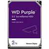 WD Purple Intellipower Hard Disk Drive per Videosorveglianza da 2 TB, 3.5, SATA 6 Gb/s, Cache 64 GB, 5400 RPM