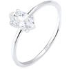 Elli Donna 925 Argento Marquise bianco Ossido di zirconio