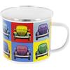 BRISA VW Collection - Volkswagen Tazza in Metallo smaltato da tè, caffè, Camping, Outdoor, Maggiolino Beetle Design (Multicolore/500ml)