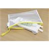 Djois Tarifold Fr 509024 - Confezione da 8 cartelle portadocumenti con chiusura lampo, in plastica, formato A5, per ufficio, viaggio, scuola, casa, colore: giallo