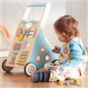 Haus Projekt Carrello Primi Passi Safari, Girello di Legno, Giocattoli per Bambini 1 anno, Regali di Primo Compleanno con Animali