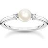 Thomas Sabo anello da donna perla con pietre bianche argento sterling 925 TR2370-167-14