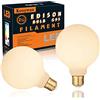 KOOYWAN Lampadina LED bianca opaca Globe III - G95-8W E27 2500K dimmerabile 2 unità