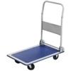 Carrello pieghevole con pianale e ruote piroettanti intercambiabili, 150 kg di portata