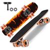 GIEEU Skateboards con ruote colorate lampeggianti per principianti, bambini, adolescenti, adulti, tavole da skate standard complete a 9 strati in acero (X-Lighting-DE)