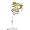 Bombo Bicchiere in Vetro Calice storto per compleanno 50 anni in lingua Inglese - 440 ml
