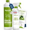 BactoDes Animal Concentrato elimina odori animali, 1 litro con contenitore per miscelare, Neutralizzatore per urina dei gatti, cani ed animali di piccola taglia