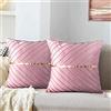 MAIXUN Federe per Cuscini 45 x 45 cm Rosa in velluto Decorativo Copricuscini Divano Morbidi per Divani Moderni Geometrico per soggiorno Camera da letto Set di 2