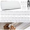 LBING Fettuccia Tende 30m*2.5cm Nastro per Tenda Nastro arriccitenda Nastro Pieghettato con 60 Ganci per Tende Plastica Fettuccia per Tende, Conveniente per Abbellire e Migliorare Ambiente Domestico