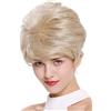 WIG ME UP - DW2461-22H51 Parrucca Donna Corta Cotonata Voluminosa Biondo Grigio Méches Brizzolata