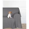 Farè - Telo Salva Divano in tessuto arredo ANTIMACCHIA (idrorepellente ed impermeabile) per COPRIDIVANO | Made in Italy | 250 x 270 cm | ARMOR antracite