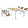 MIlani Home VIDUUS - set tavolo in alluminio e polywood cm 200/300 x 95 x 74 h con 6 poltrone Viduus