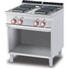LOTUS Cucina professionale elettrica con 4 piastre quadrate - Potenza kW 2.6 (x4) - cm 80 x 70,5 x 90 h