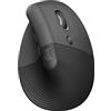 Logitech Lift Mouse Ergonomico Verticale, Senza Fili, Ricevitore Bluetooth o Logi Bolt USB, Clic Silenziosi, 4 Tasti, Compatibile con Windows / macOS / iPadOS, Laptop, PC - Grafite