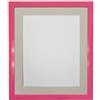FRAMES BY POST Cornice per foto rosa da 0,75 pollici con supporto grigio chiaro 7 x 5 dimensioni immagine 5 x 3,5 pollici vetro di plastica