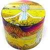 TPLF Grinder Rick e Morty 50 mm in 4 parti macinaspezie prelegate in zinco, trituratore di erbe essiccate, con la sua piccola spatola a polline, coperchio magnetico chiusura perfetta.