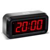 Timegyro piccola parete/scaffale/scrivania digitale orologio con batteria a display da 1,2 operata. Batterie 4pcs possono mantenere il tempo visualizzare giorno e notte per più di un anno(nero)