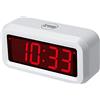 Timegyro piccola parete/scaffale/scrivania digitale orologio con batteria a display da 1,2 operata. Batterie 4pcs possono mantenere il tempo visualizzare giorno e notte per più di un anno (bianco)