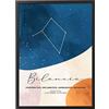 Generic Poster Stampe Artistiche Dipinto Quadro Cornice - Mappa Zodiacale - Made in Italy - Set Parete Soggiorno Cameretta Camera da Letto Cucina (50x70 cm, Poster (senza cornice), Aquario)
