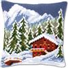 VERVACO Kit Cuscino Punto Croce Paesaggio INNEVATO Set Ricamo Principianti Cuscini Gobelin Decorativi ca. 40 x 40 cm Accessori per Lavoretti Creativi DIY Casa Decor Hobby Adulti Cross Stitch