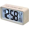 techno line WQ296 Sveglia Digitale, Go Green, Color Sabbia, 124 x 67 x 40mm