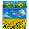 Caleffi Girasoli by Carmassi Lenzuola Copriletto, Cotone, Unica, Matrimoniale, 1005679, Sogni di Viaggio