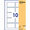 Avery Etichette adesive rettangolari personalizzabili 80 x 50 mm Carta bianca (confezione da 100)