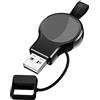 LVFAN Caricabatterie Wireless Per Apple Watch Series, Caricatore da Viaggio Wireless Portatile Con Luce Magnetica Rapida Per Apple Orologio 8/7/6/5/4/3/2/1/SE/Ultra (Nero)