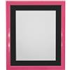 FRAMES BY POST Cornice per foto rosa da 1,9 cm con supporto nero 15,2 x 10,2 cm, dimensioni immagine 11,4 x 6,3 cm, vetro in plastica