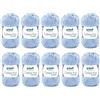 Gründl Filato per maglia/uncinetto Gründl Cotton Fun (lana per maglieria, set per uncinetto, morbido filato 100% cotone, certificato OEKO-TEX, 50 g/115 m, ferri: 3-4, 10 gomitoli da 50 g), bambina blu