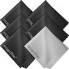 MagicFiber - Panni in microfibra per la pulizia di tutti gli schermi LCD, tablet, obiettivi e altre superfici delicate (5 nero e 1 grigio 15,2 x 17,8 cm)
