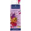 Faber-Castell - Goldfaber Aqua Dual Marker Fiori, 6 colori | Pennarelli Dual lavabili con acqua con punta a pennello e pennarello a punta fine per acquerello e lettering