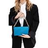 Piccola Lala De-pl-000219, Borsa a Tracolla Donna, Turchese, 15x25 Cm