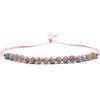 Eloboe essence Bracciale da donna in filo di rodocrosite in argento sterling 925 di 4 mm di spessore regolabile a tutti gli spessori del polso